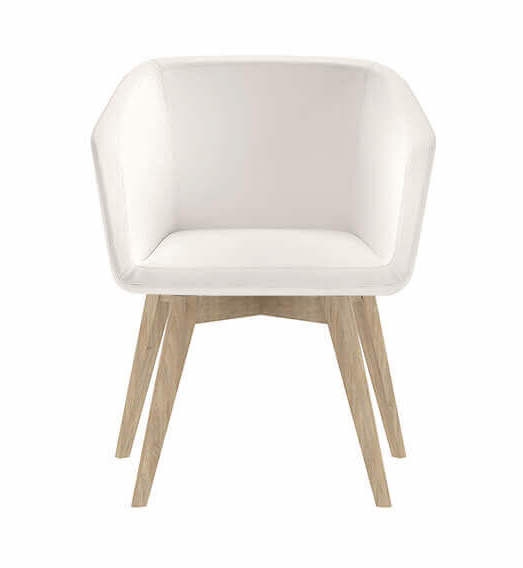 Meg Armchair, Solid Wood 4-leg Base