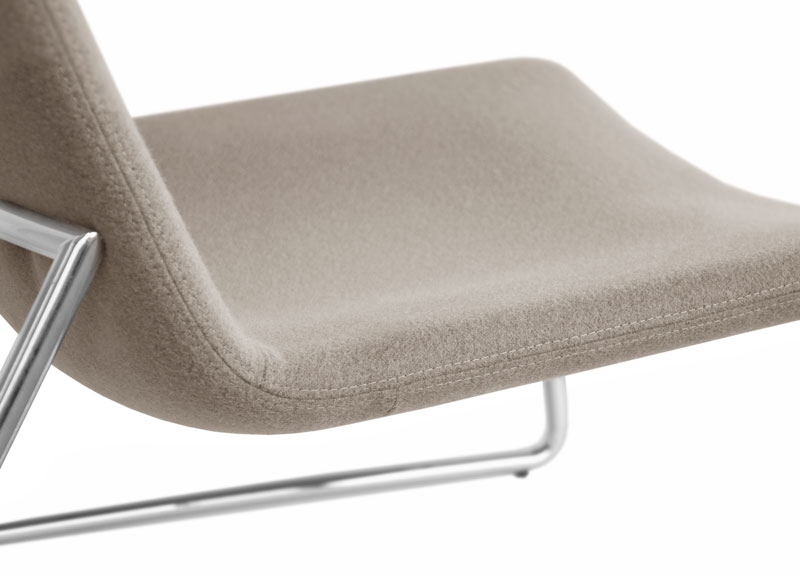 Vegas Lounge Chair with Metal Base & One Connecting Stitch