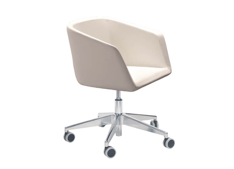 Meg Armchair, 5-star Base w/Castors