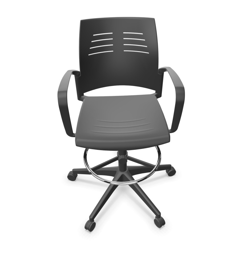 Spacio Polypropylene Gaslift Swivel Office Draughtman Armchair