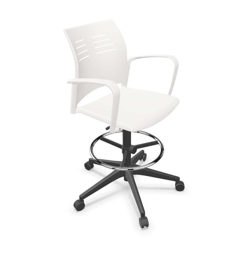 Spacio Polypropylene Gaslift Swivel Office Draughtman Armchair
