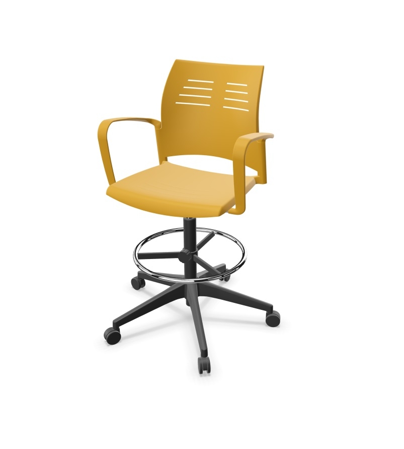 Spacio Polypropylene Gaslift Swivel Office Draughtman Armchair