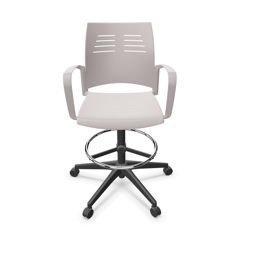 Spacio Polypropylene Gaslift Swivel Office Draughtman Armchair