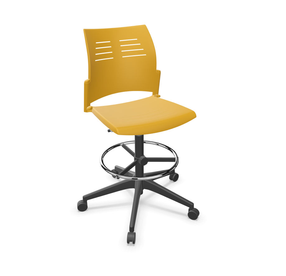 Spacio Polypropylene Gaslift Swivel Office Draughtman Chair