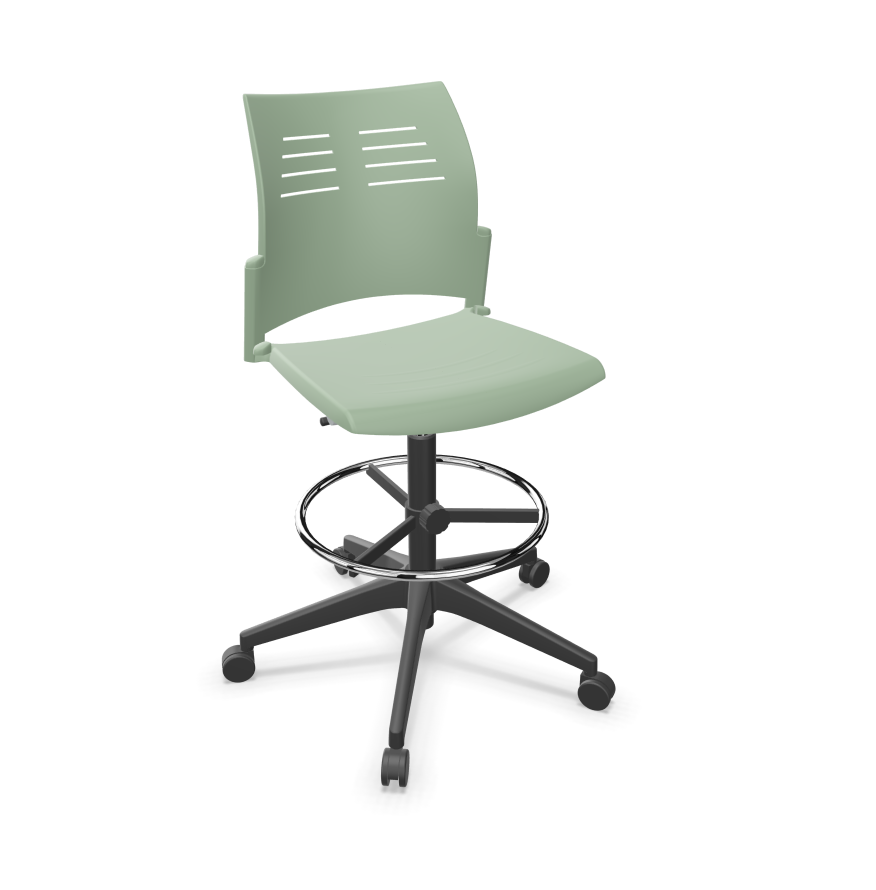 Spacio Polypropylene Gaslift Swivel Office Draughtman Chair