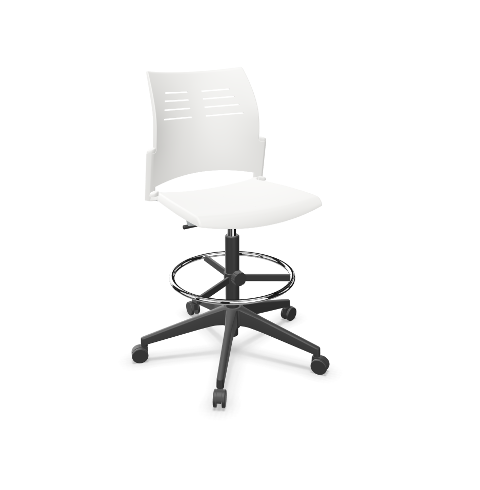 Spacio Polypropylene Gaslift Swivel Office Draughtman Chair