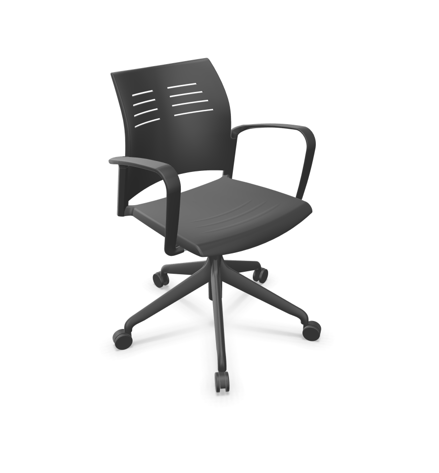Spacio Polypropylene Gaslift Office Armchair w/5 Spoke Base