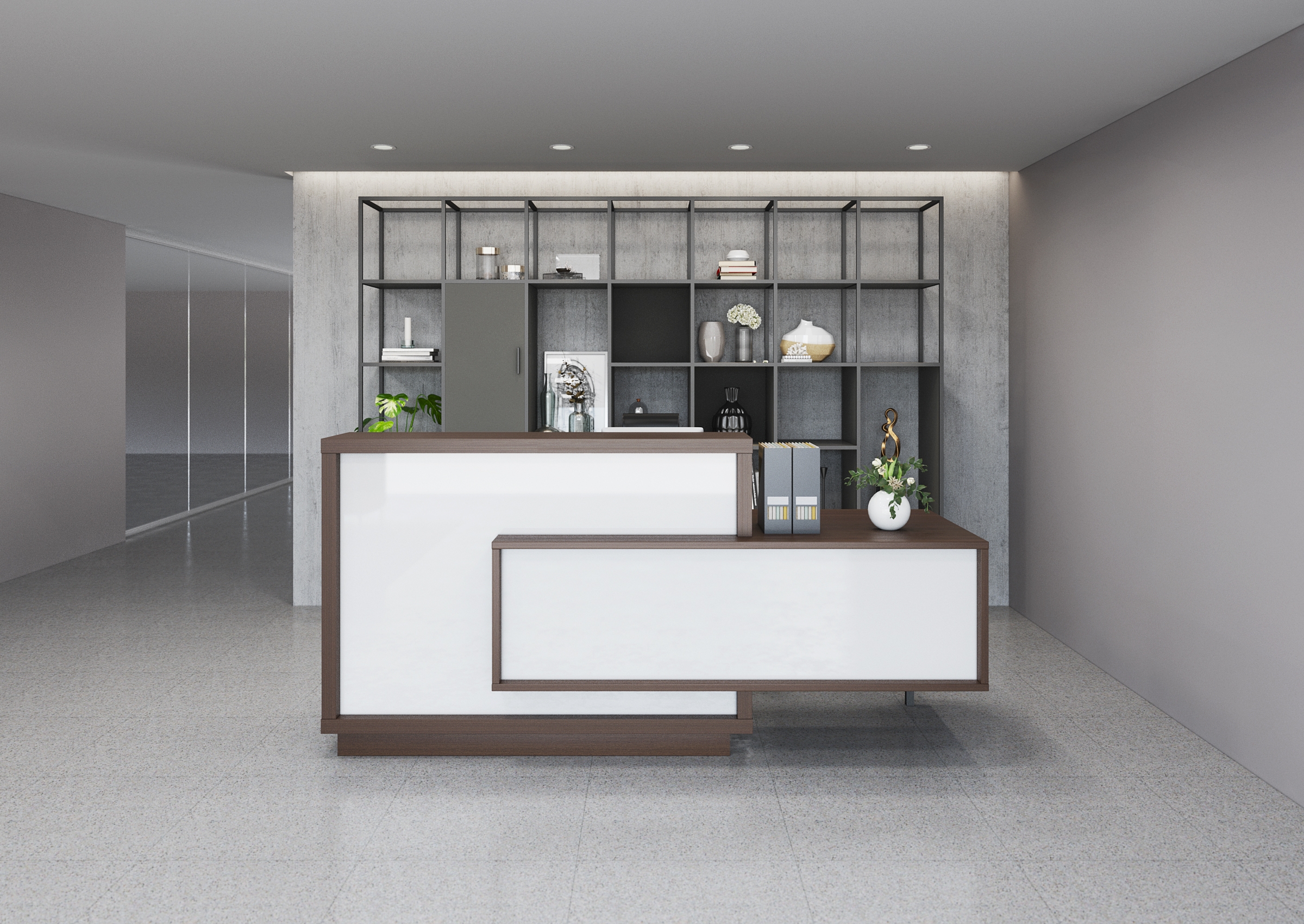 FORO Reception Desk, Right Facing Counter, ADA Compliance