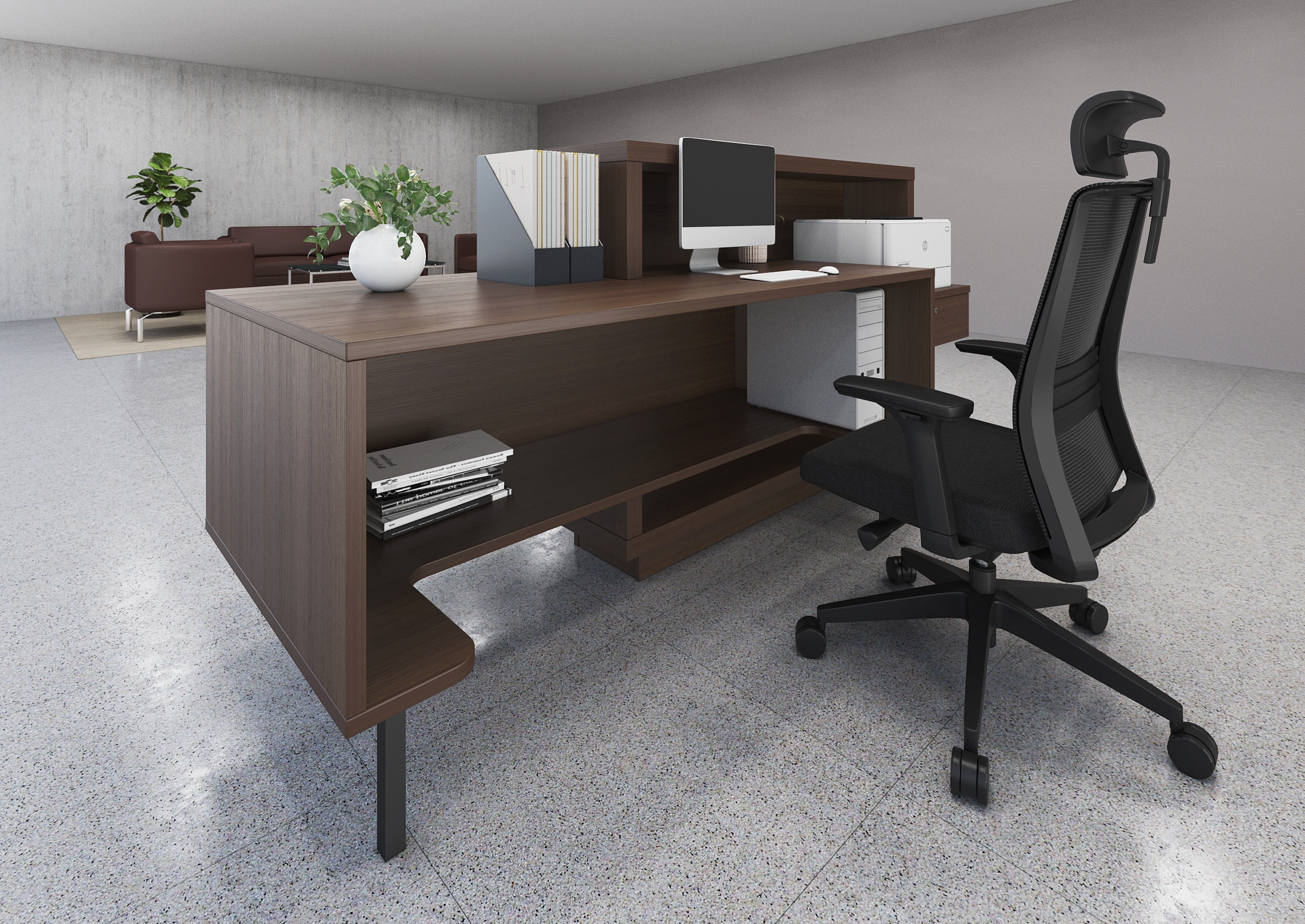 FORO Reception Desk, Right Facing Counter, ADA Compliance