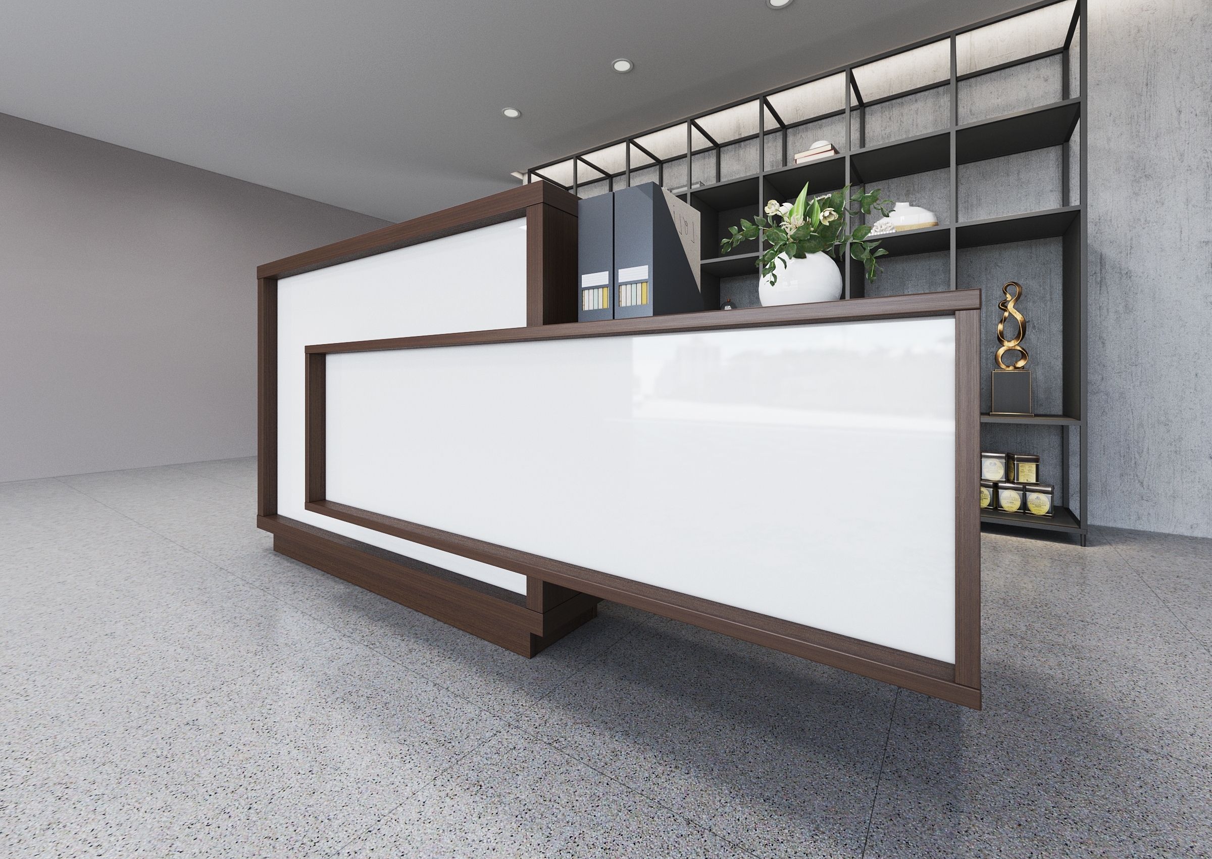 FORO Reception Desk, Right Facing Counter, ADA Compliance