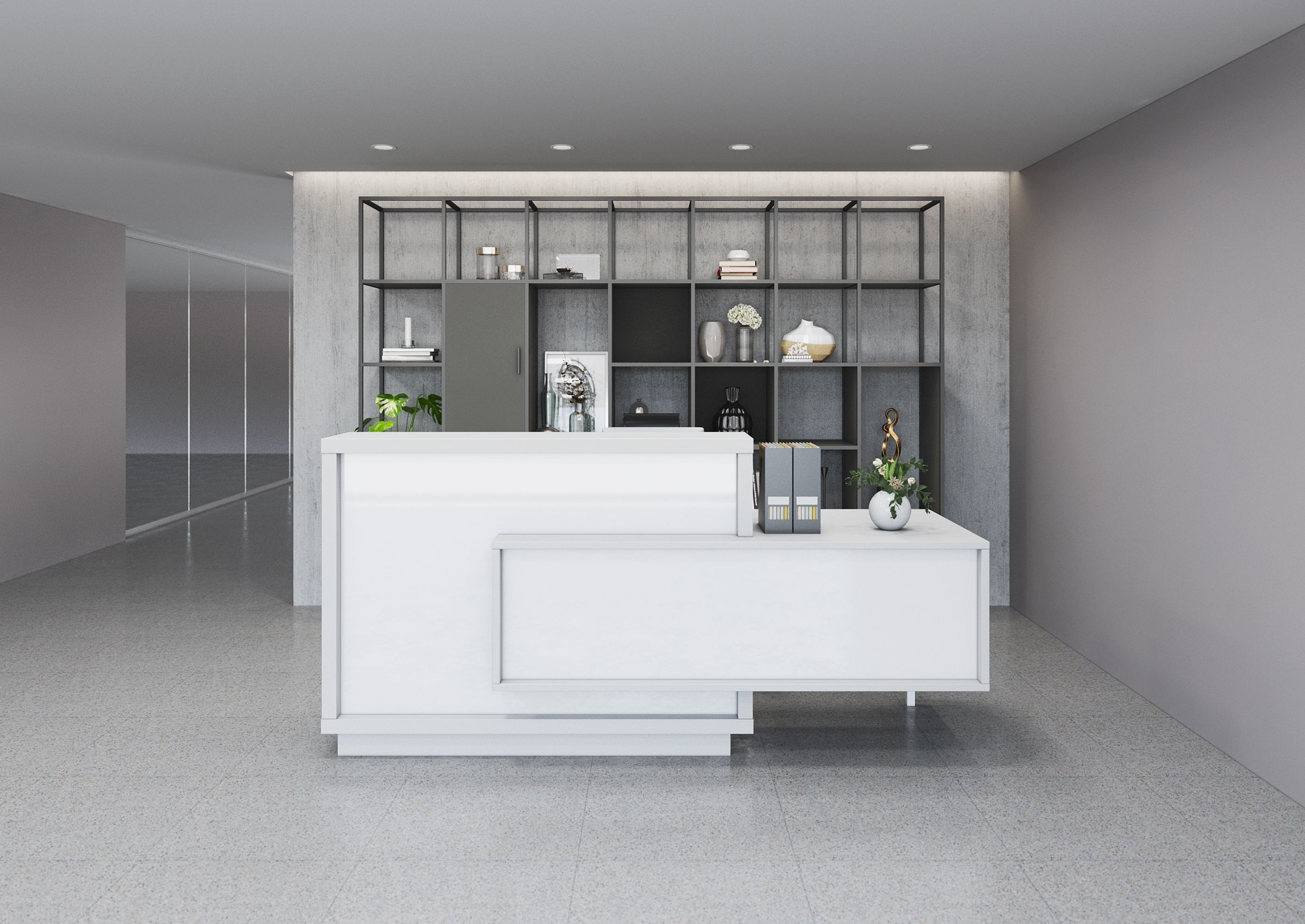 FORO Reception Desk, Right Facing Counter, ADA Compliance