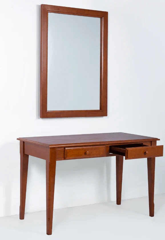 Secrets Rectangular Wood Desk w/2 Drawers