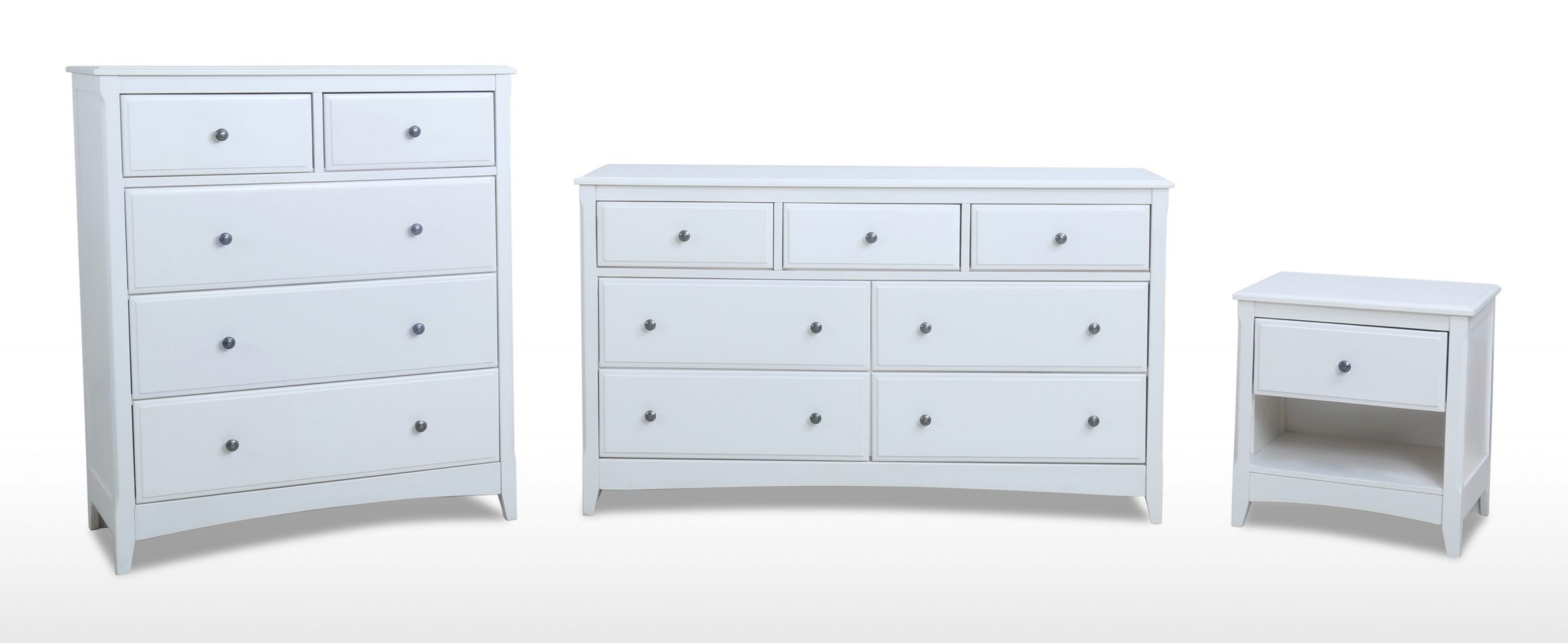 Night & Day Chest, Dresser And Nightstand - White