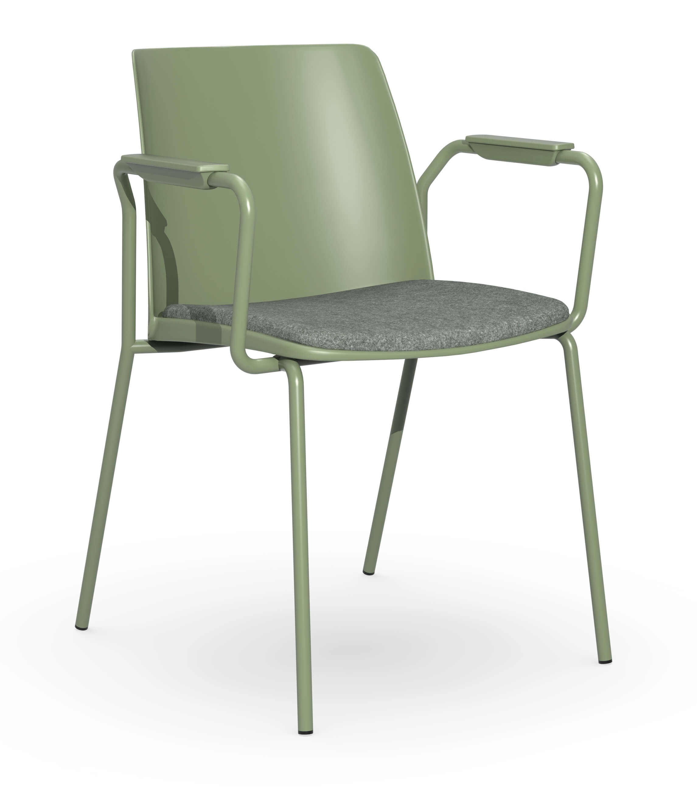 POLYTONEL Plastic Conference Chair, 4Leg Base by NARBUTAS Furniture