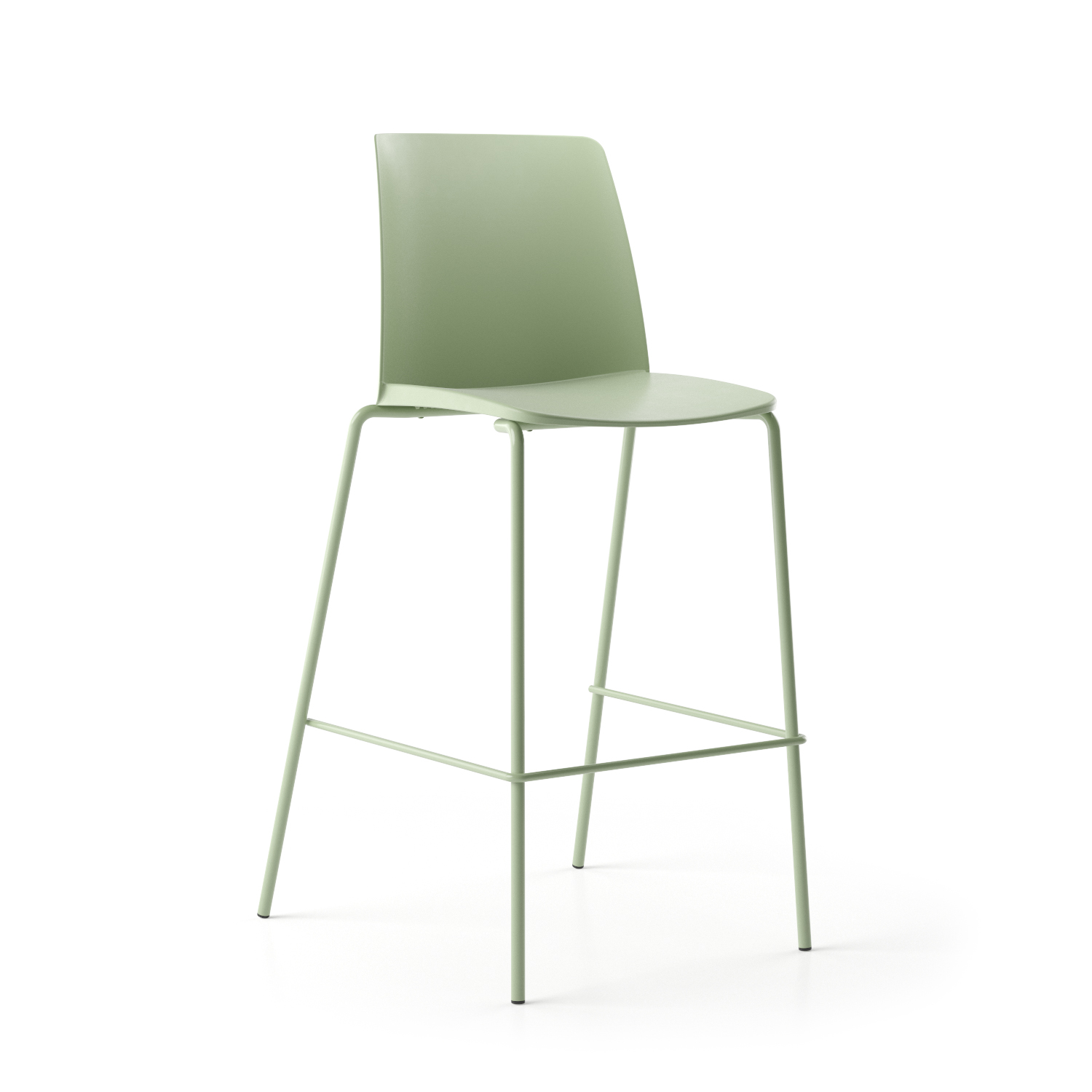 POLYTONE-L Plastic High Chair, 4-Leg Base