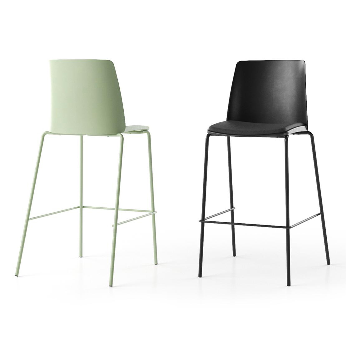 POLYTONE-L Plastic High Chair, 4-Leg Base