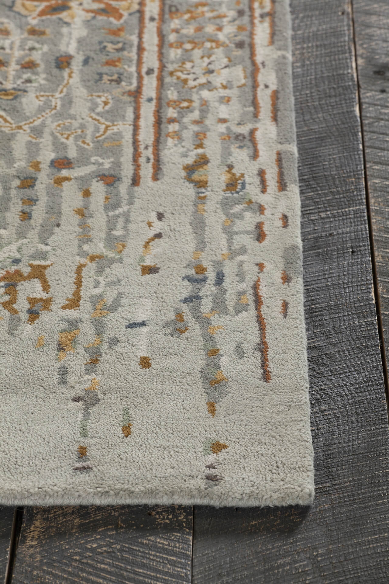 Spring Wool Rectangular Handmade Rug, 5' x 7'6"