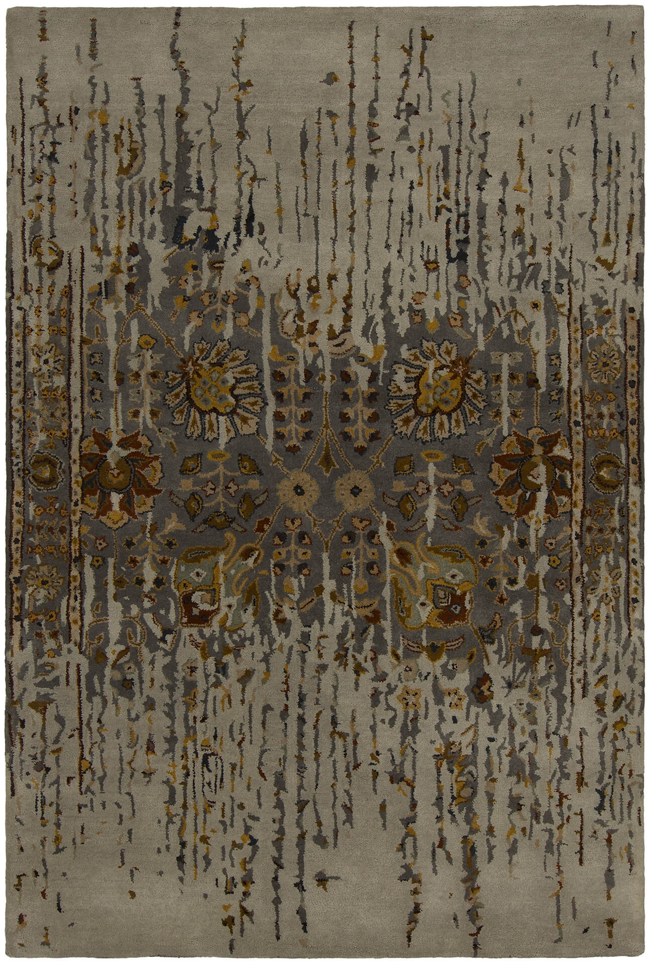 Spring Wool Rectangular Handmade Rug