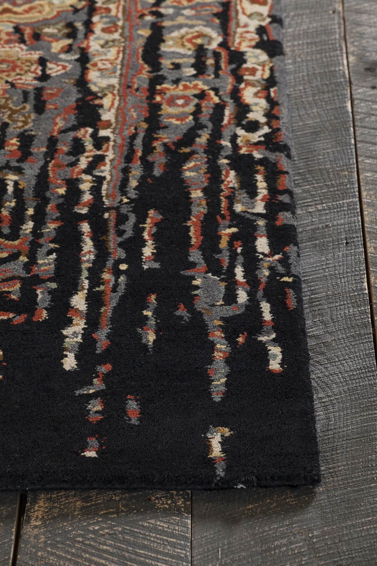 Spring Wool Rectangular Handmade Rug, 5' x 7'6"