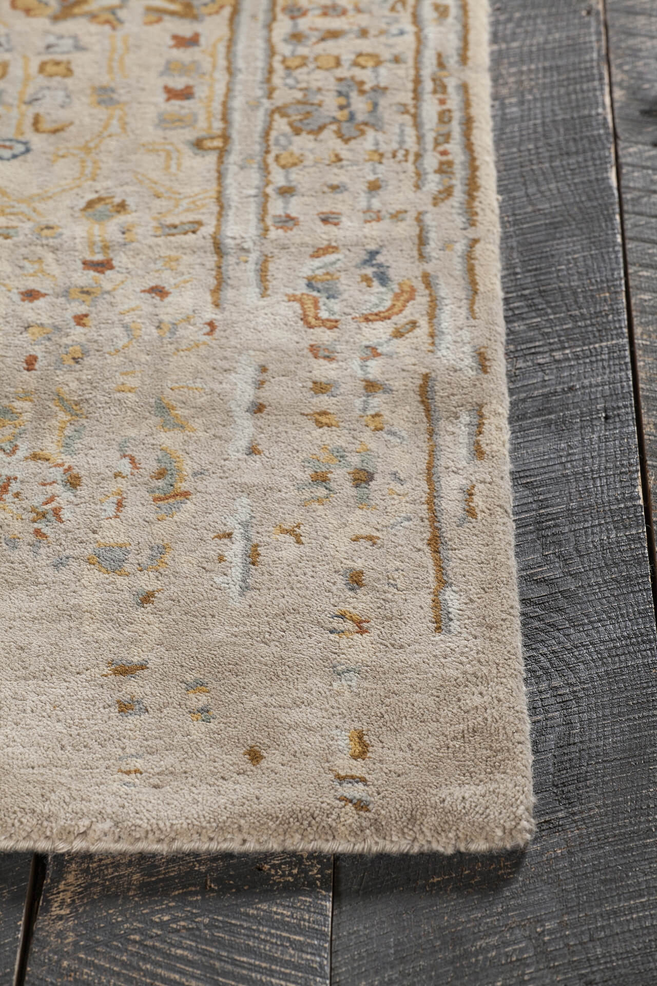 Spring Wool Rectangular Handmade Rug, 5' x 7'6"