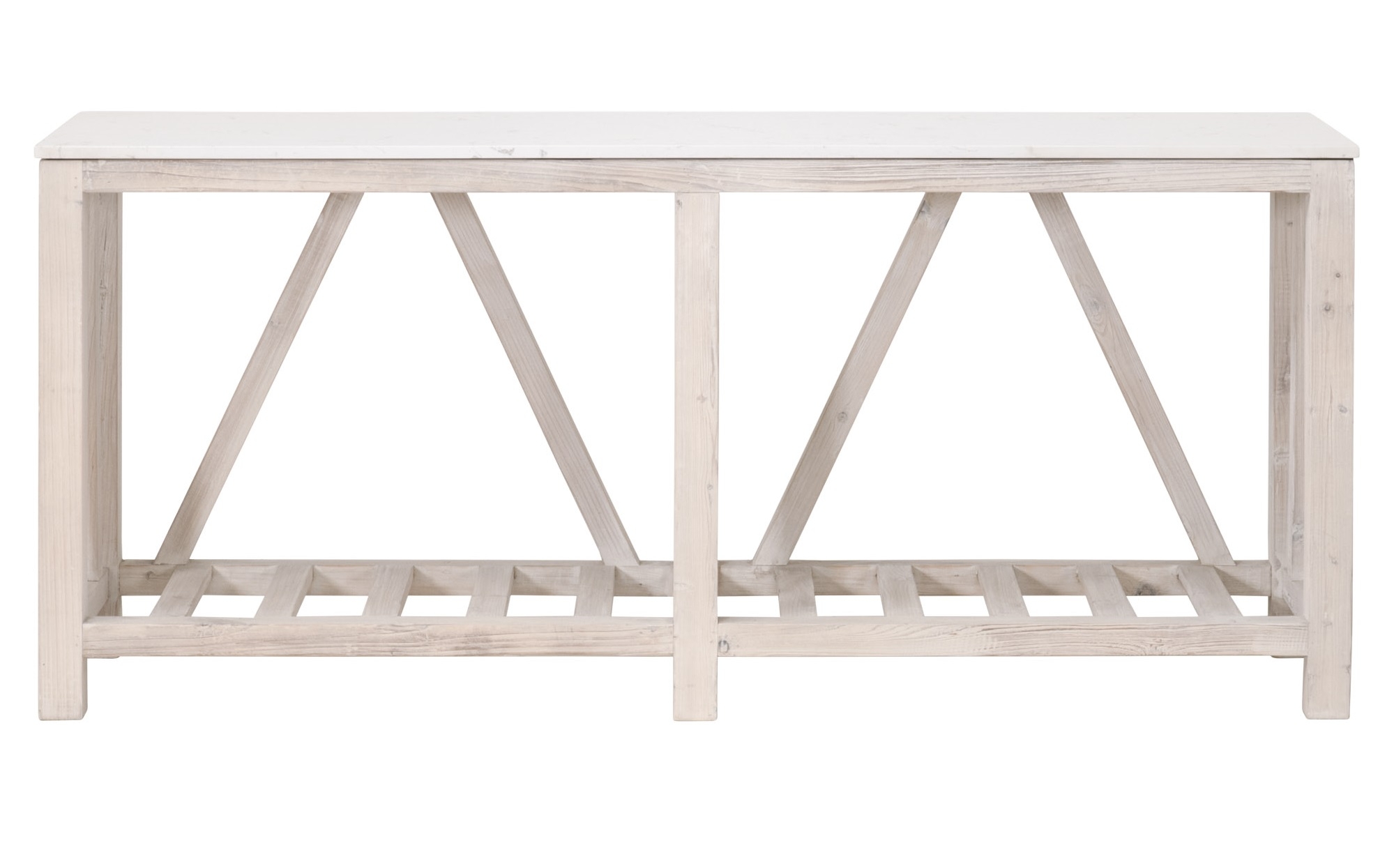 Spruce Quartz/Wood Console Table