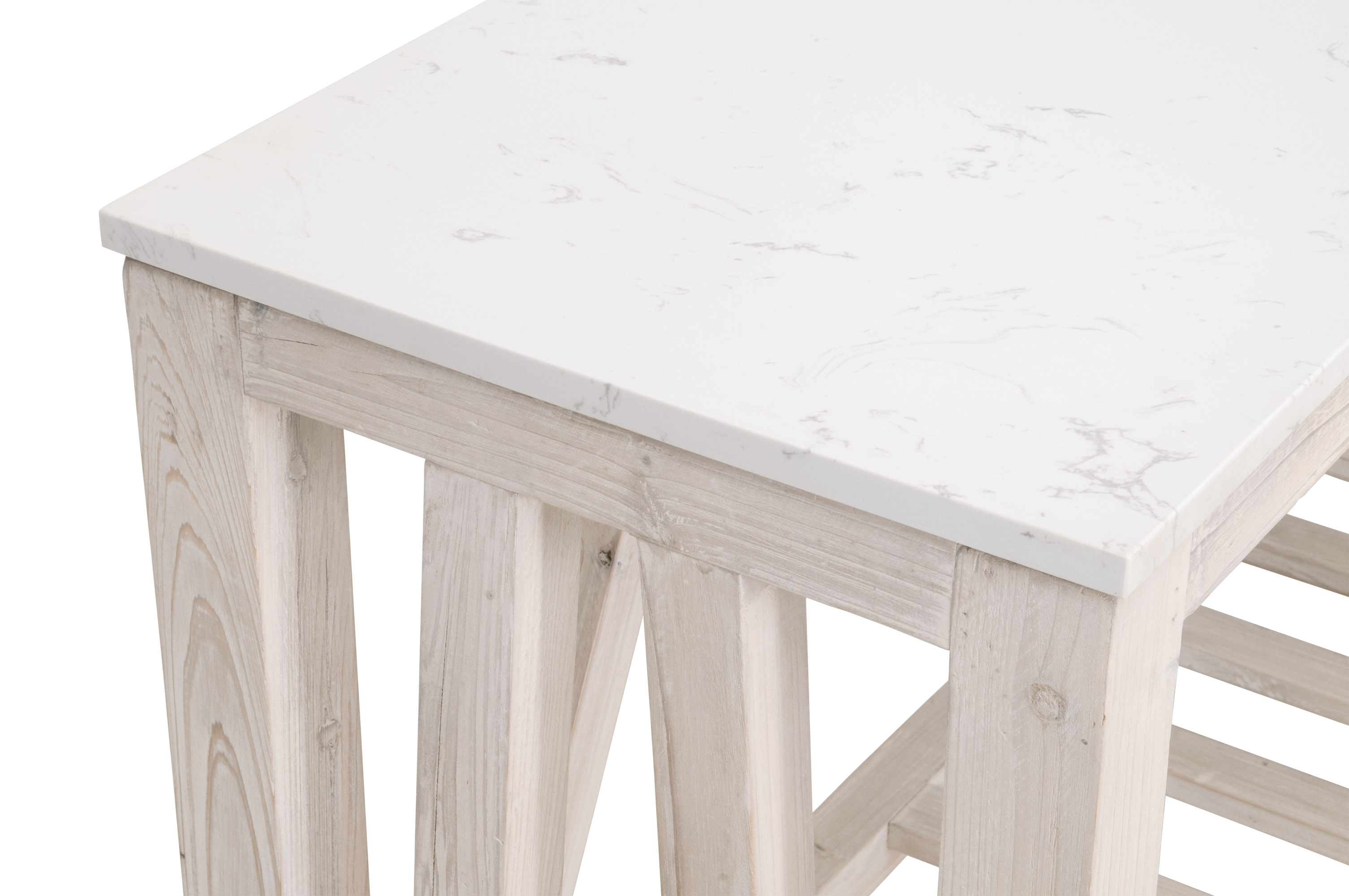 Spruce Quartz/Wood Console Table