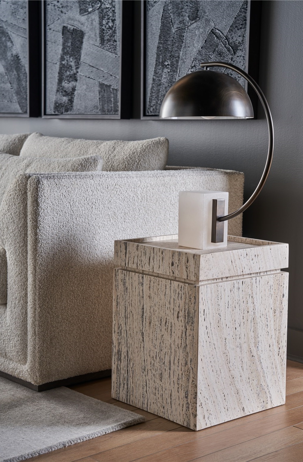 Daxton Stone Square Accent Table