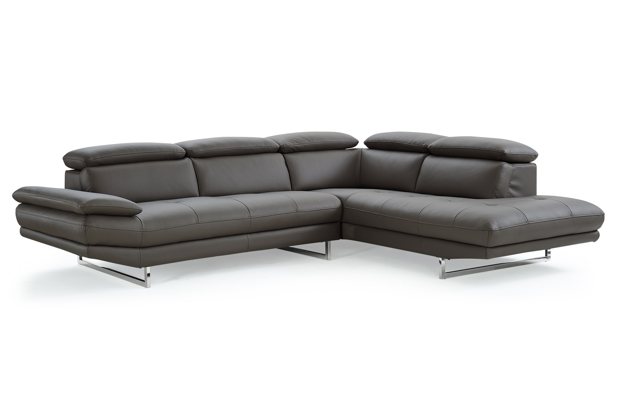 Pandora Top Grain Italian Leather Sectional