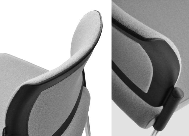 Aura Visitor Chair, 4-leg Base