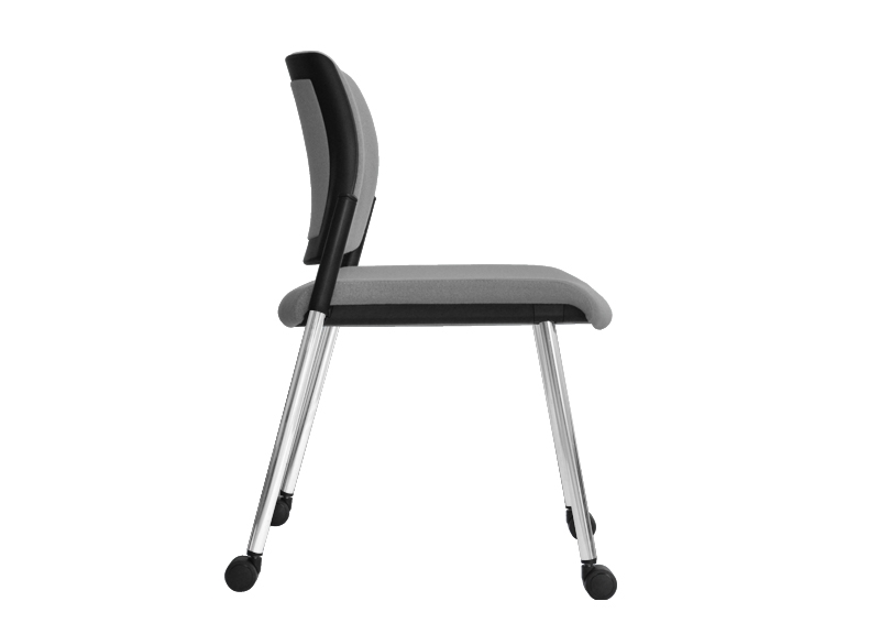 Aura Visitor Chair, 4-leg Base w/Castors