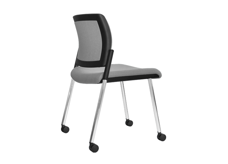 Aura Visitor Chair, 4-leg Base w/Castors