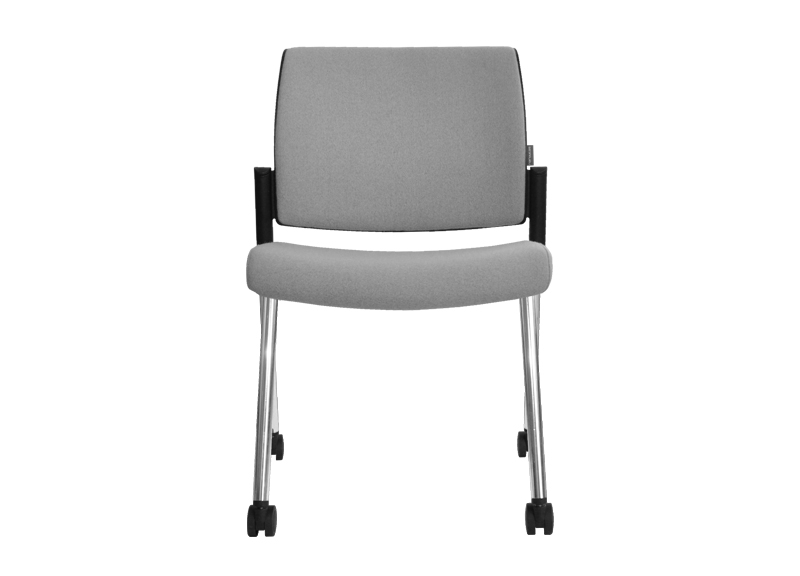 Aura Visitor Chair, 4-leg Base w/Castors