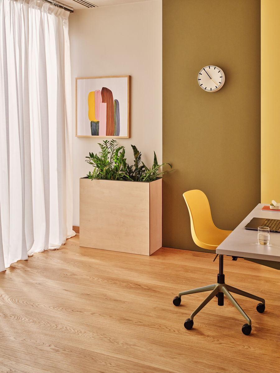 Standard Office Half-Bookcase w/2 Lockable Doors & Open Shelf
