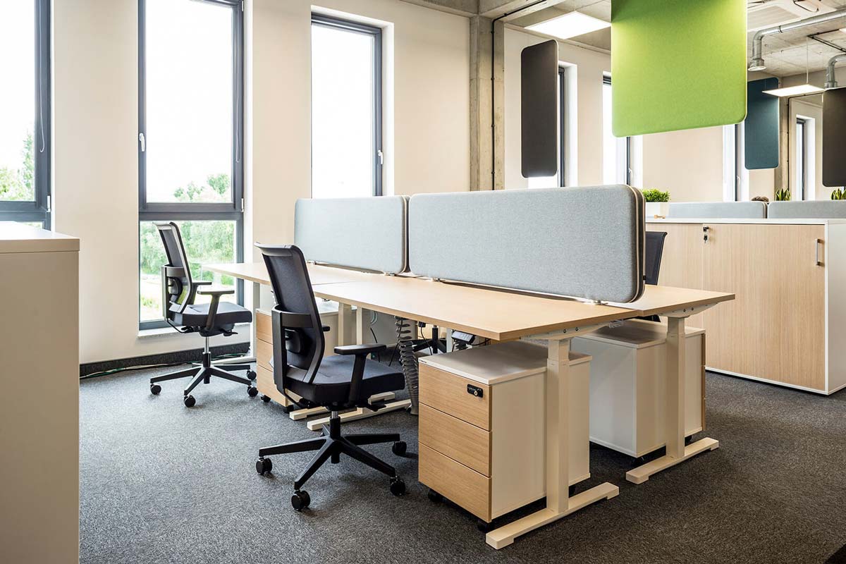 Standard Office Cabinet w/Shelves & Sliding Lockable Doors
