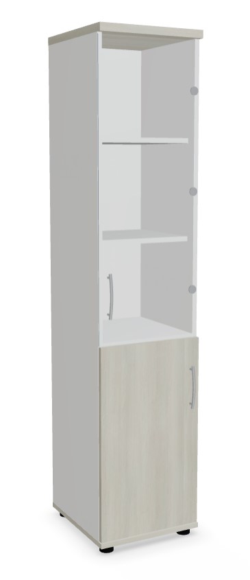 Standard Office Cabinet w/Glass Door, Down Door & 5 Shelves