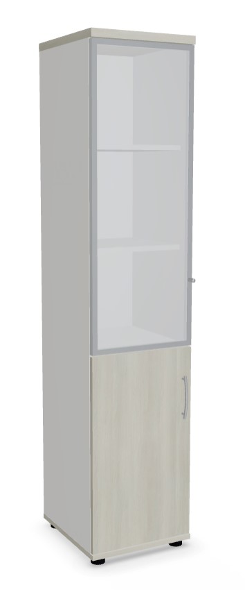 Standard Office Cabinet w/Glass Door, Down Door & 5 Shelves