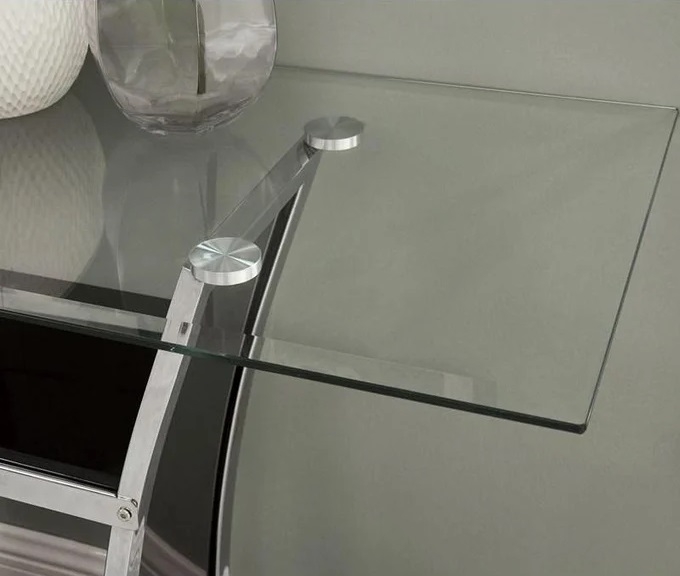 Staten Glass/Metal Sofa Table