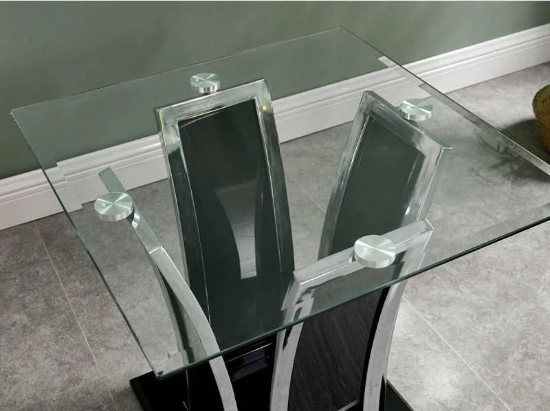 Staten Glass/Metal Coffee Table Set