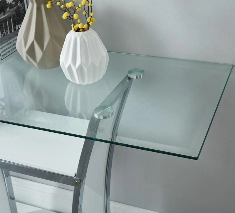 Staten Glass/Metal Coffee Table Set