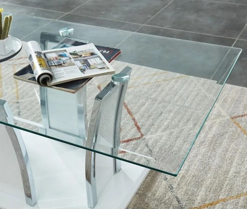 Staten Glass/Metal Coffee Table