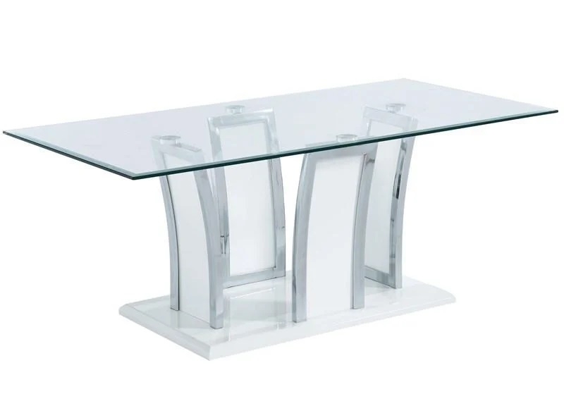 Staten Glass/Metal Coffee Table Set