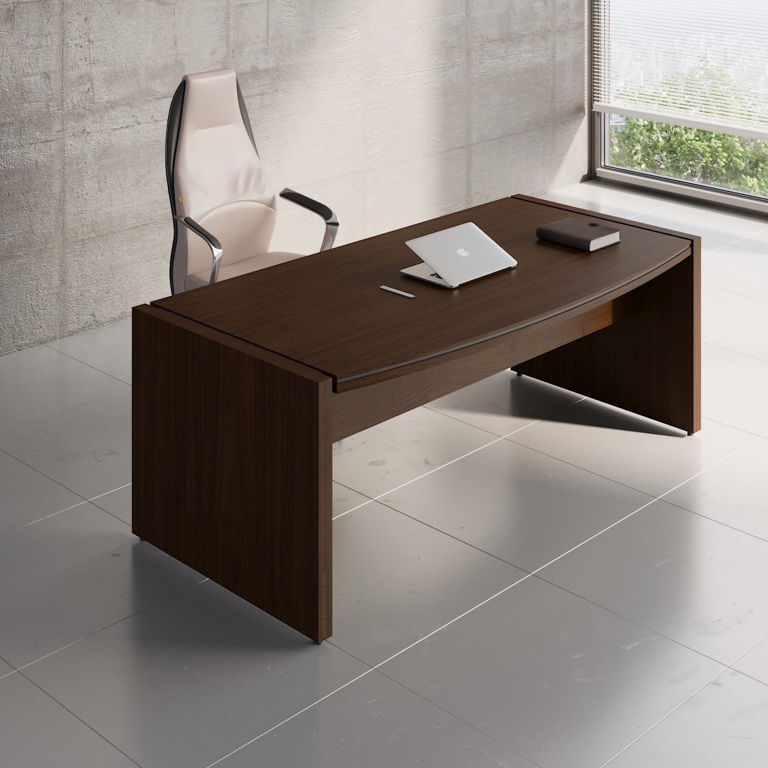 Status Straight Executive Desk, Composition 1