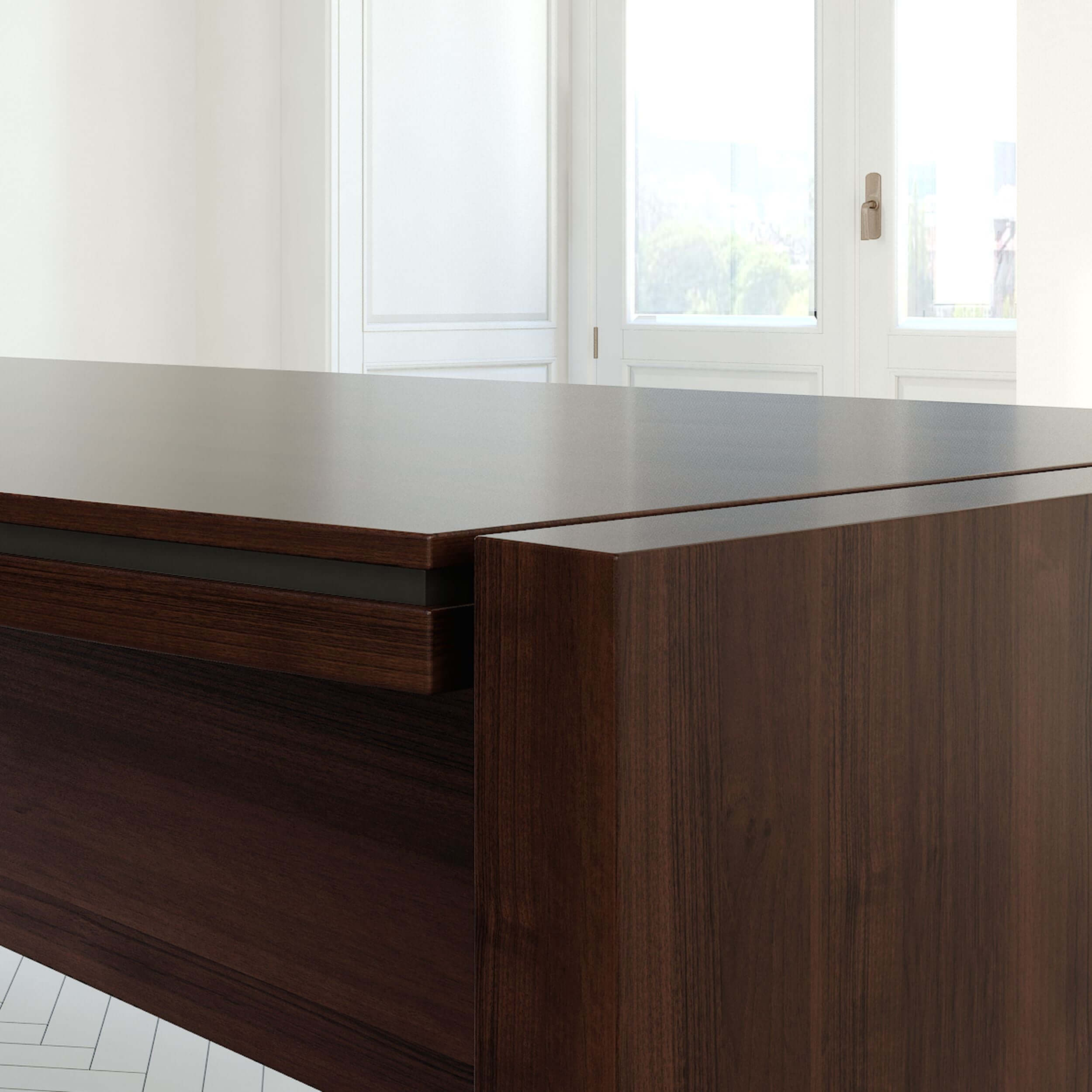 L Shaped Desk with Drawers