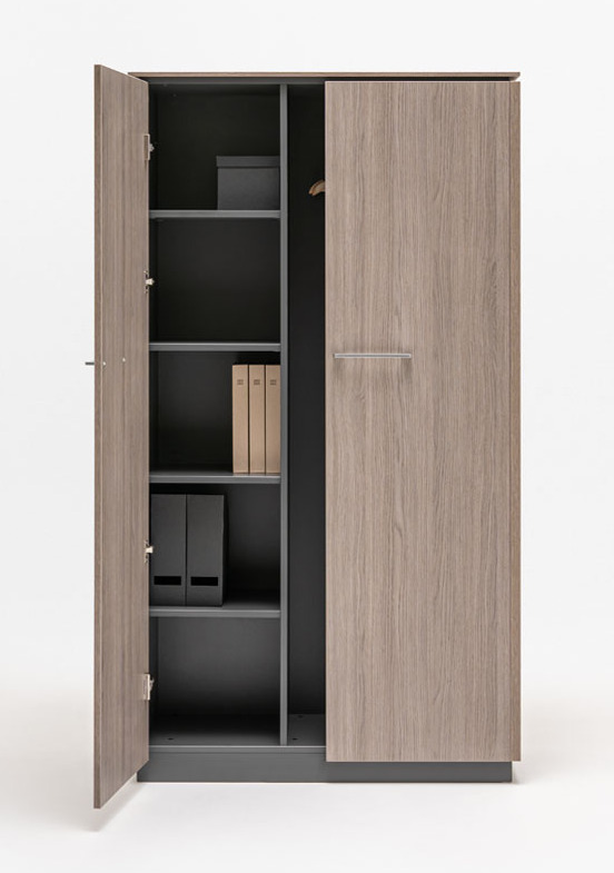 Status Office Wardrobe w/Storage Cabinet & Slide-Out Hanger