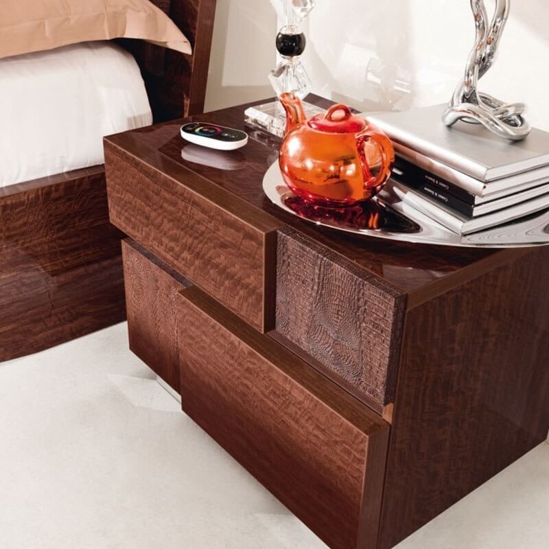 Caprice ESF Wood Veneer Nightstand w/2 Drawers