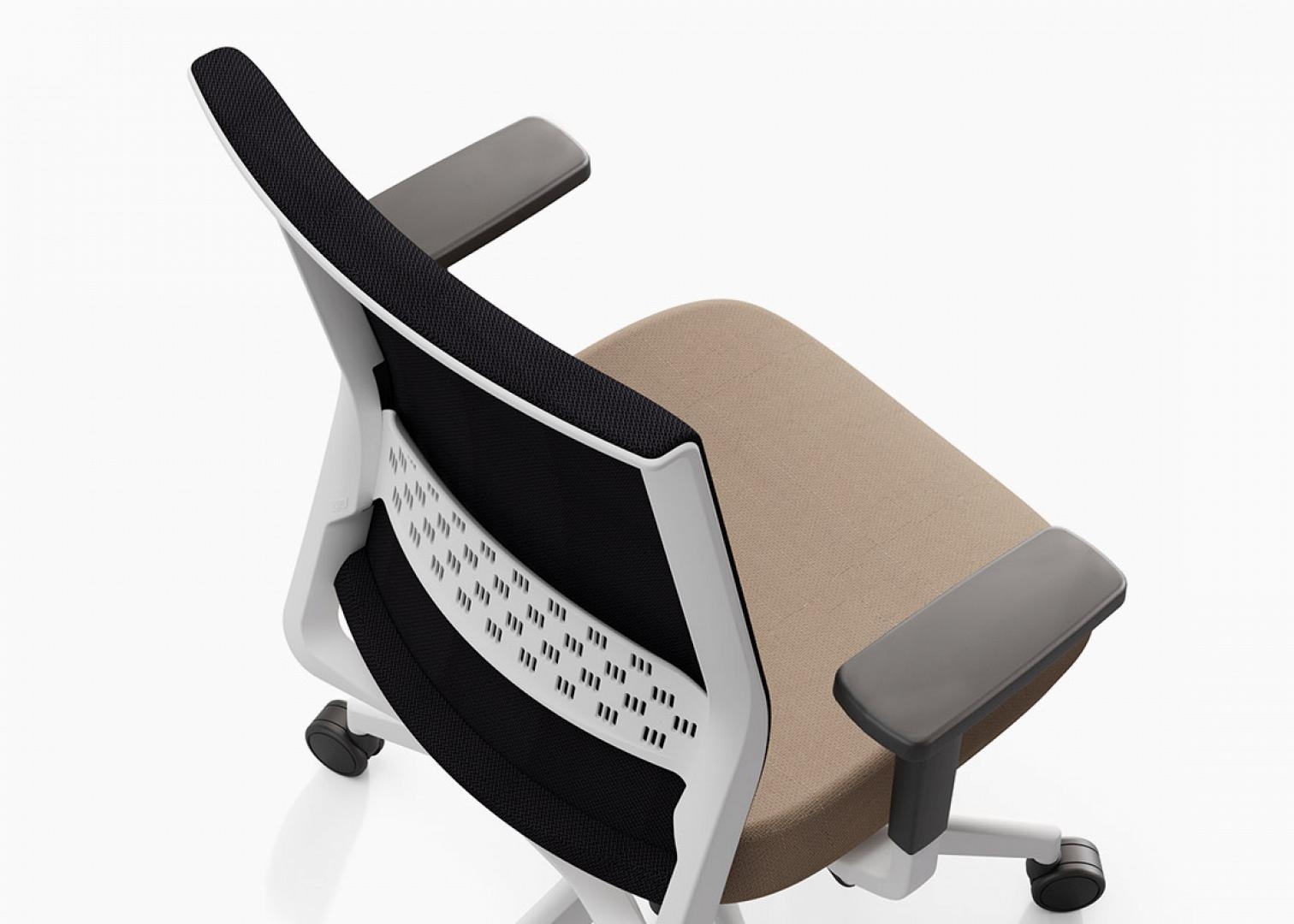 Stay Gaslift/Synchro Mesh Backrest Adjustable Swivel Office Chair w/2D Arms