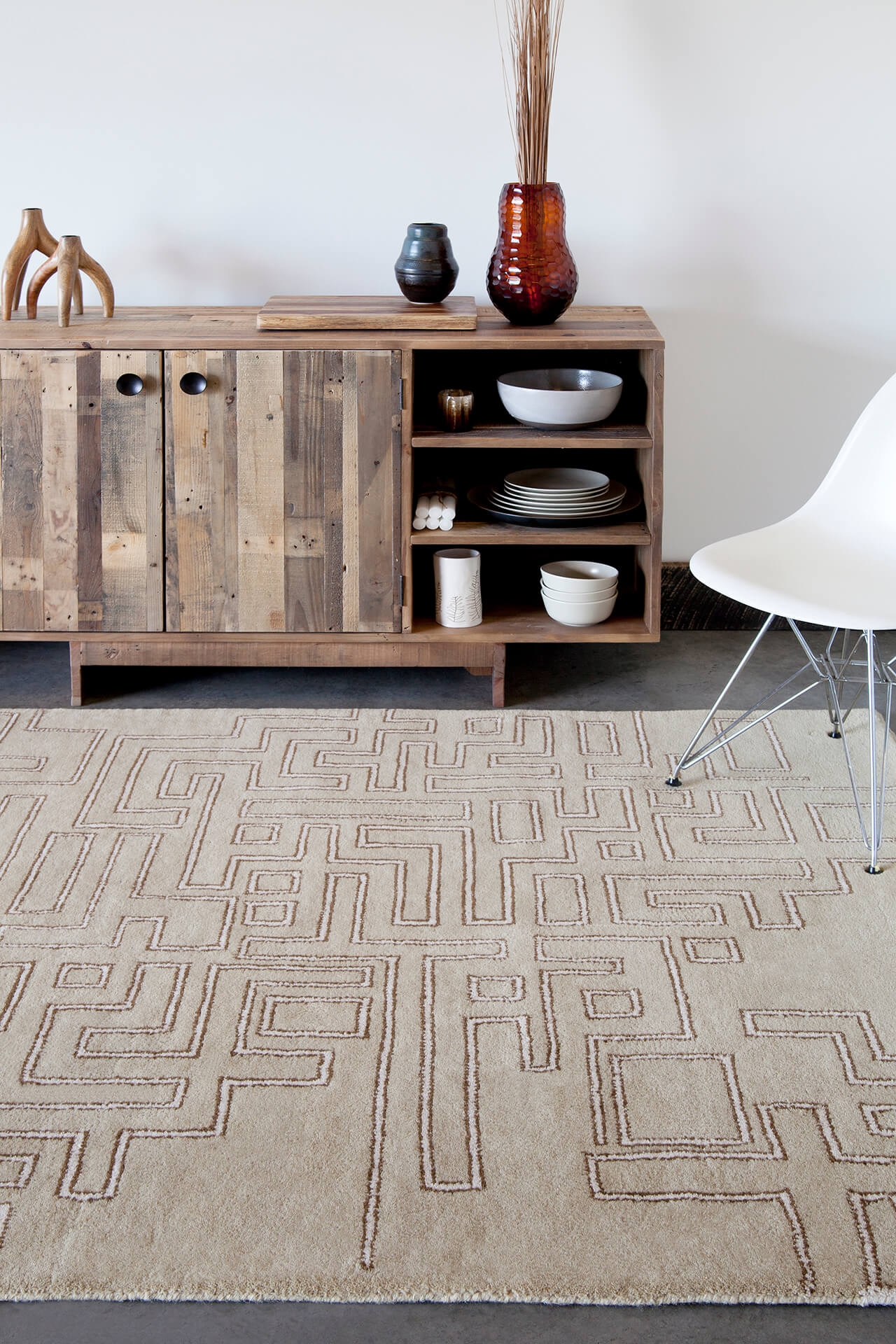 Stella Wool Rectangular Hand-tufted Rug, 5' x 7'6"