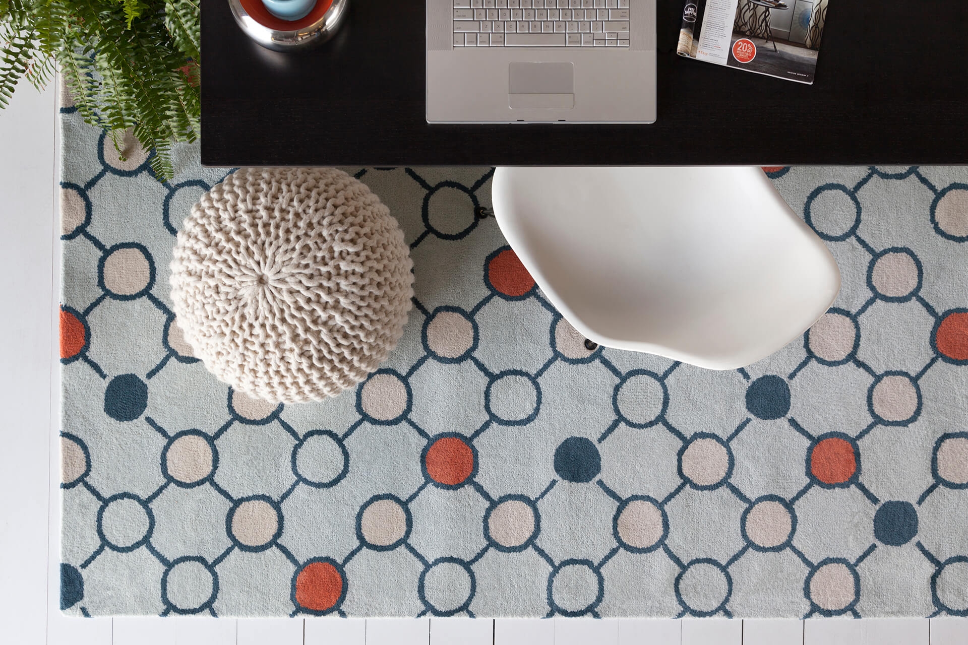 Stella Wool Rectangular Hand-tufted Rug, 5' x 7'6"