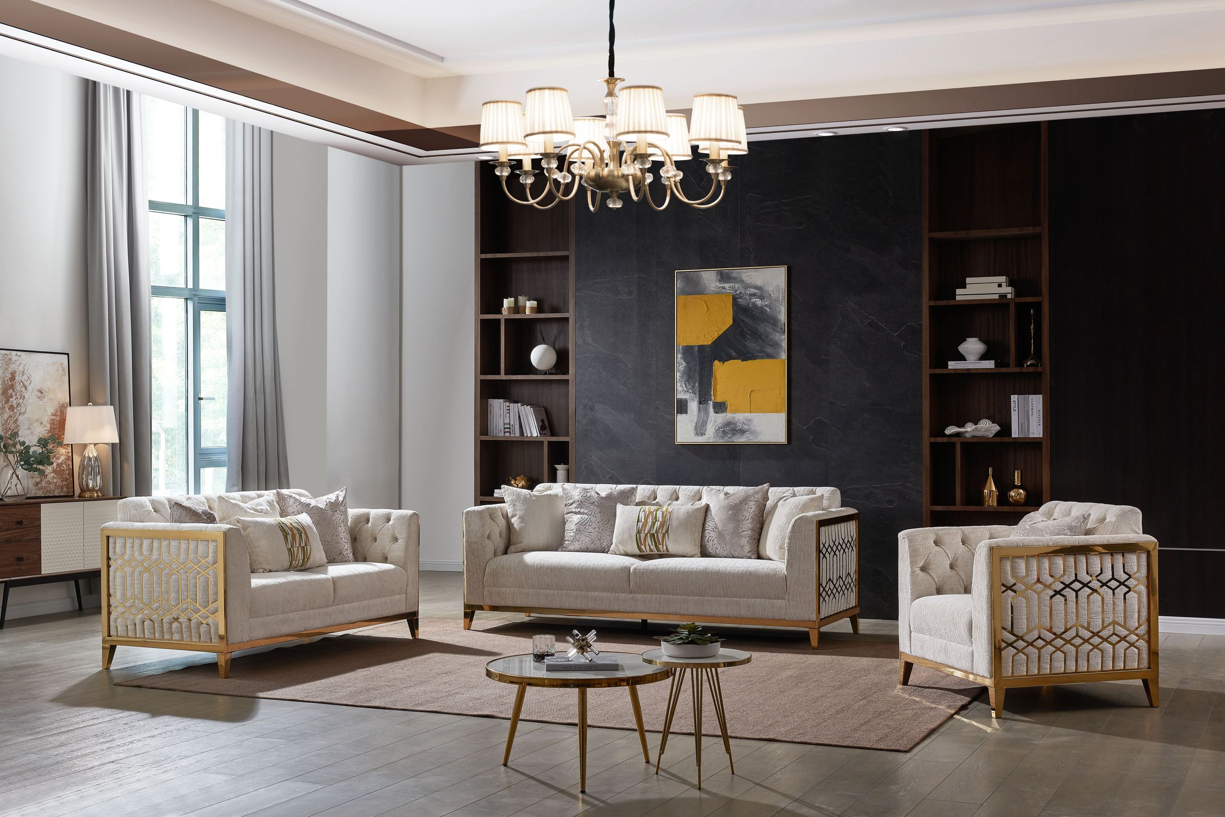 Stella Fabric Living Room Sofa