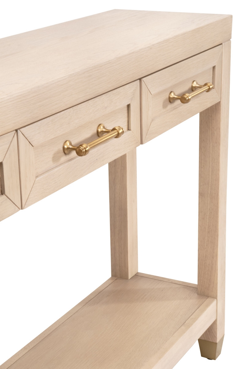 Stella Wood Narrow Console Table w/3 Drawers